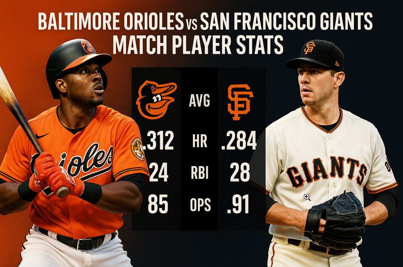Baltimore orioles vs san francisco giants match player stats